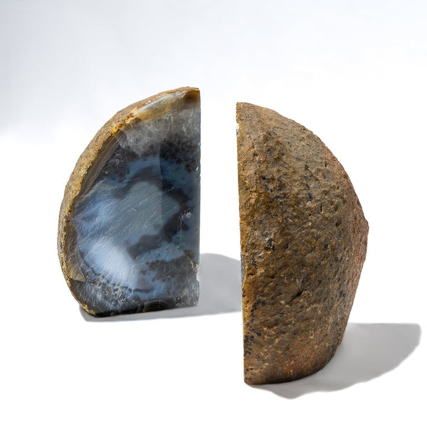Semi Precious Book End Set - Natural Agate