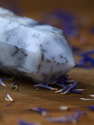 Semi-precious Gemstone - Dendrite Opal Tower