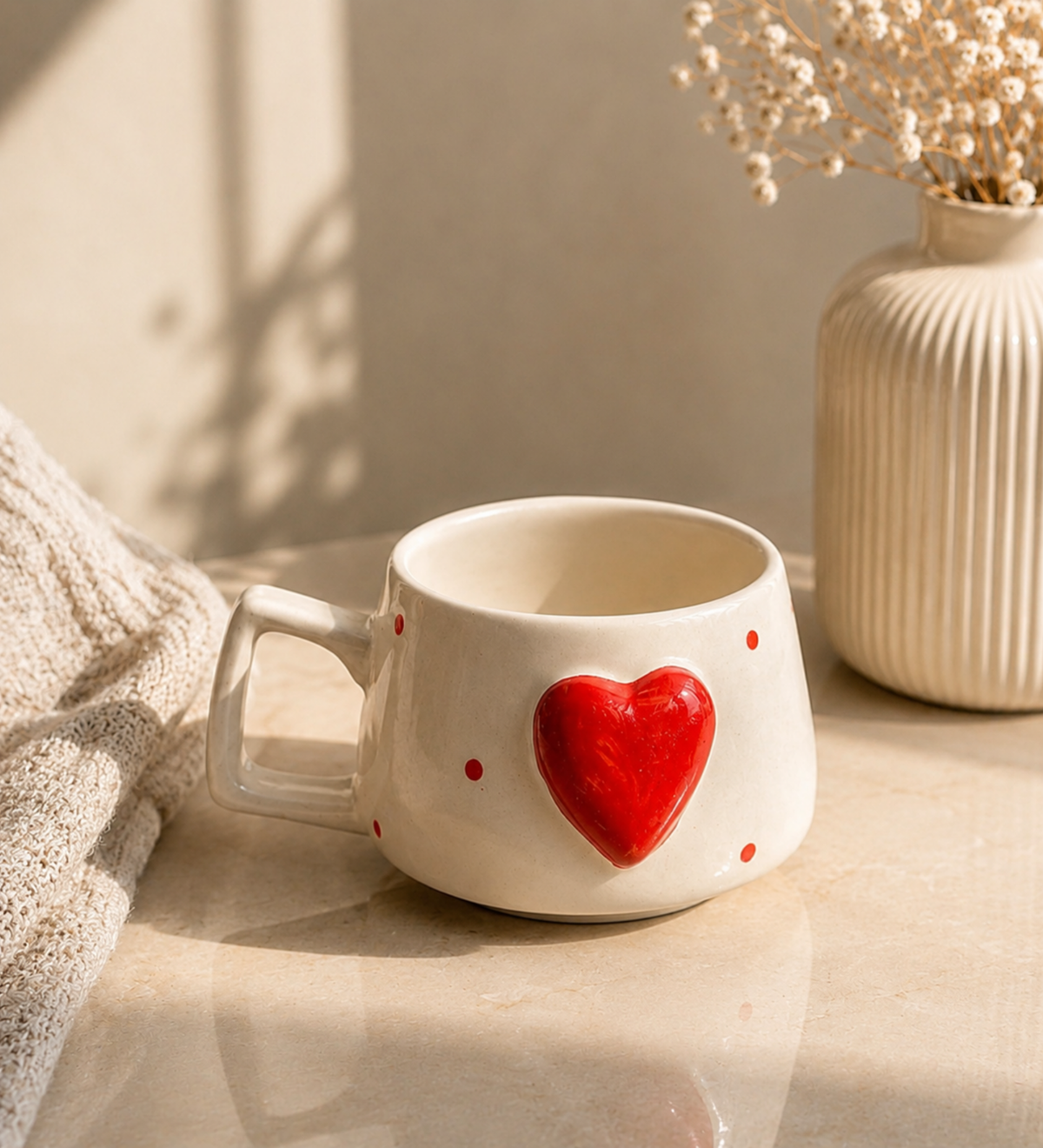 Green Aura Festive Mug Gift Box | Mug & Urli Soy Wax Candle - https://artecasa.in/