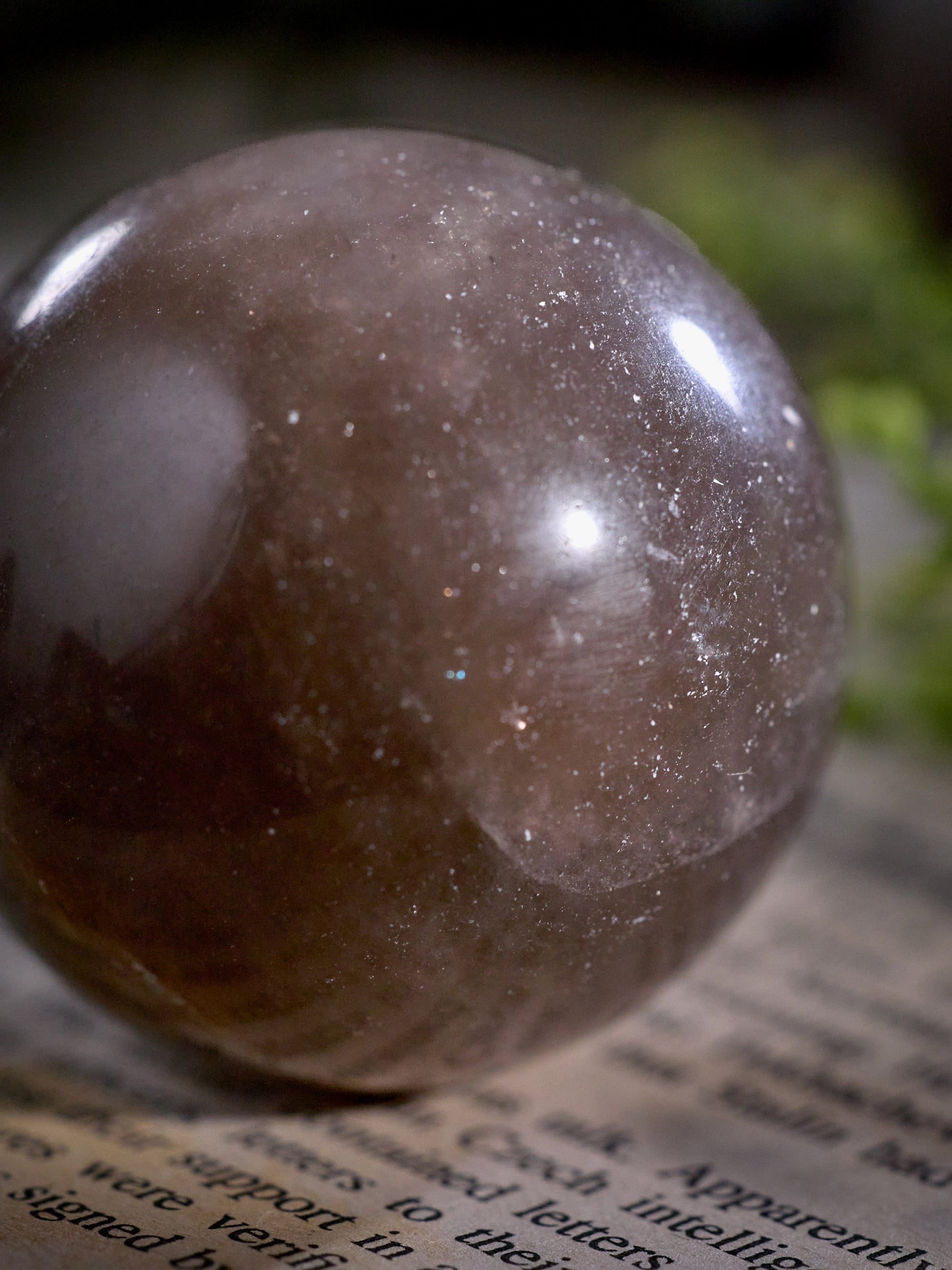 Semi-precious Stone - Smoky Quartz Sphere (Dark)