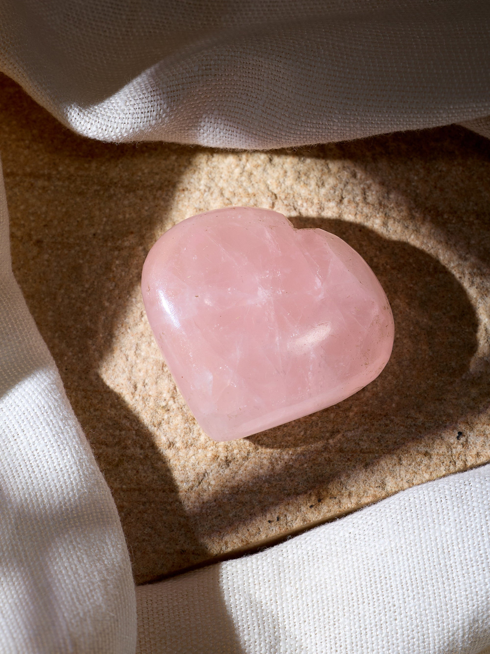 Semi-precious Gemstone - Rose Quartz Heart