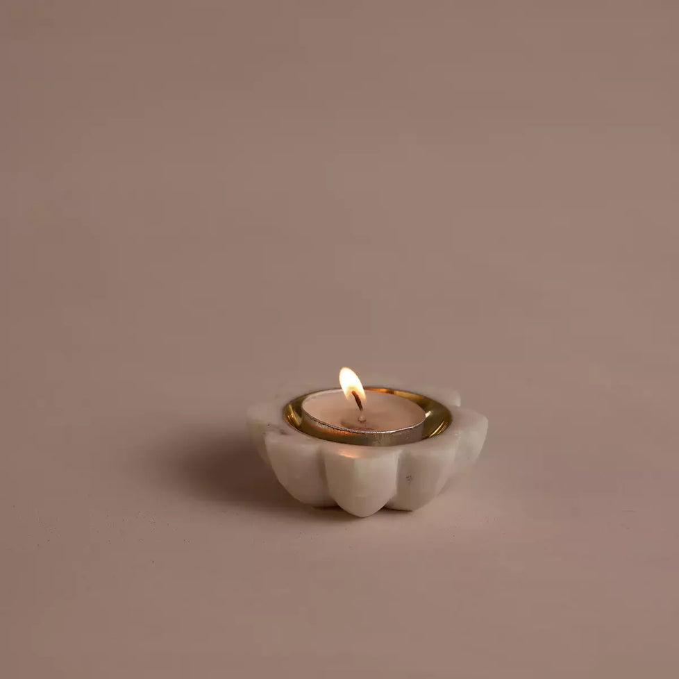 Set of 5 - Lotus Tealight Holders