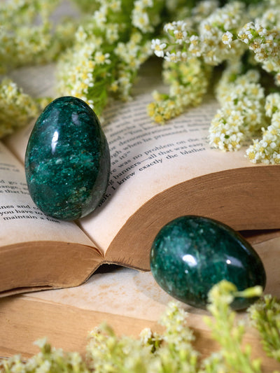 Semi-precious Stone - Moss Agate Egg
