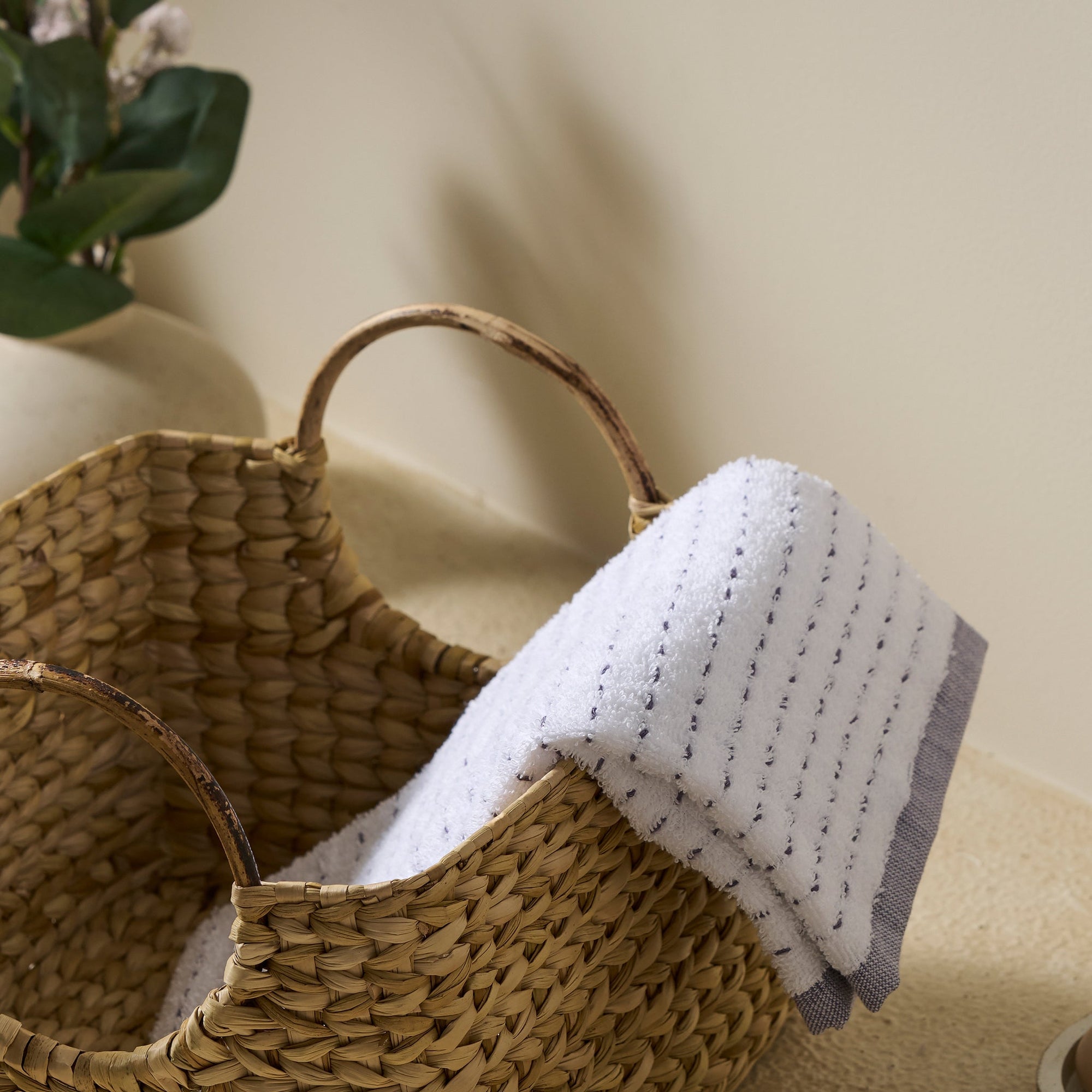 Drizzle | Cotton | Dobby Stripe Terry | Hand Towel