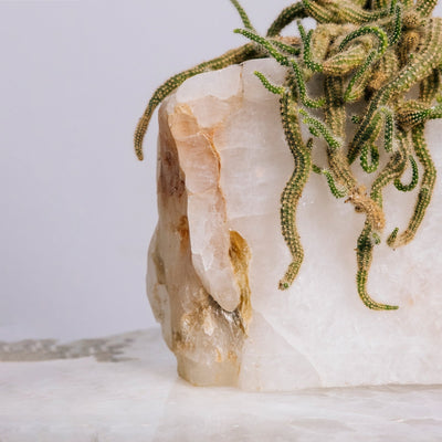Semi Precious Planter - White