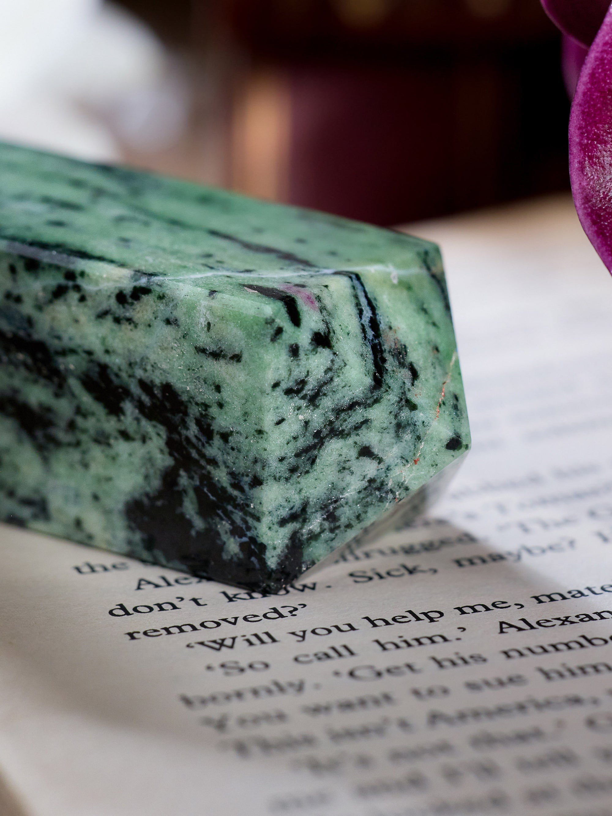 Semi-precious Stone - Ruby Zoisite Tower