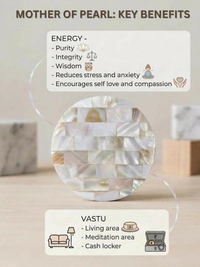 Mother of Pearl Stone Showpiece | Love & Laughter