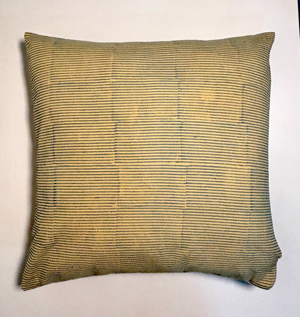 Polka Pot Reversiable Cotton Cushion Cover l Yellow & Blue