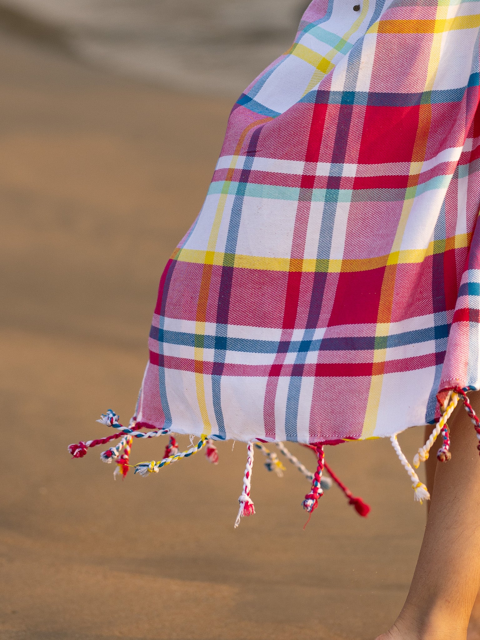 Felicity Pink Woven Beach Towel
