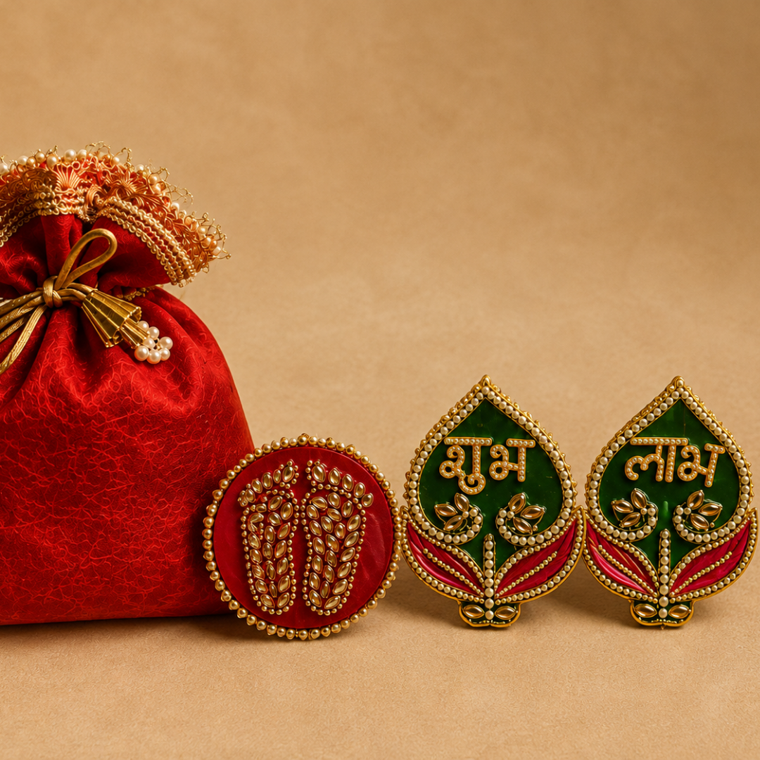 Ruby Glow Golden & White Festive Gift Basket | Diwali Hamper with Dry Fruits & Candle - https://artecasa.in/