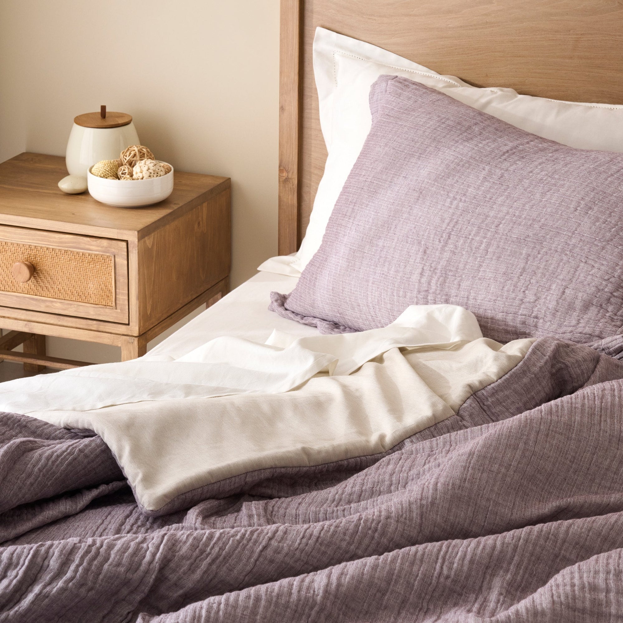Oyster | Cotton Bamboo | Gauze | Comforter