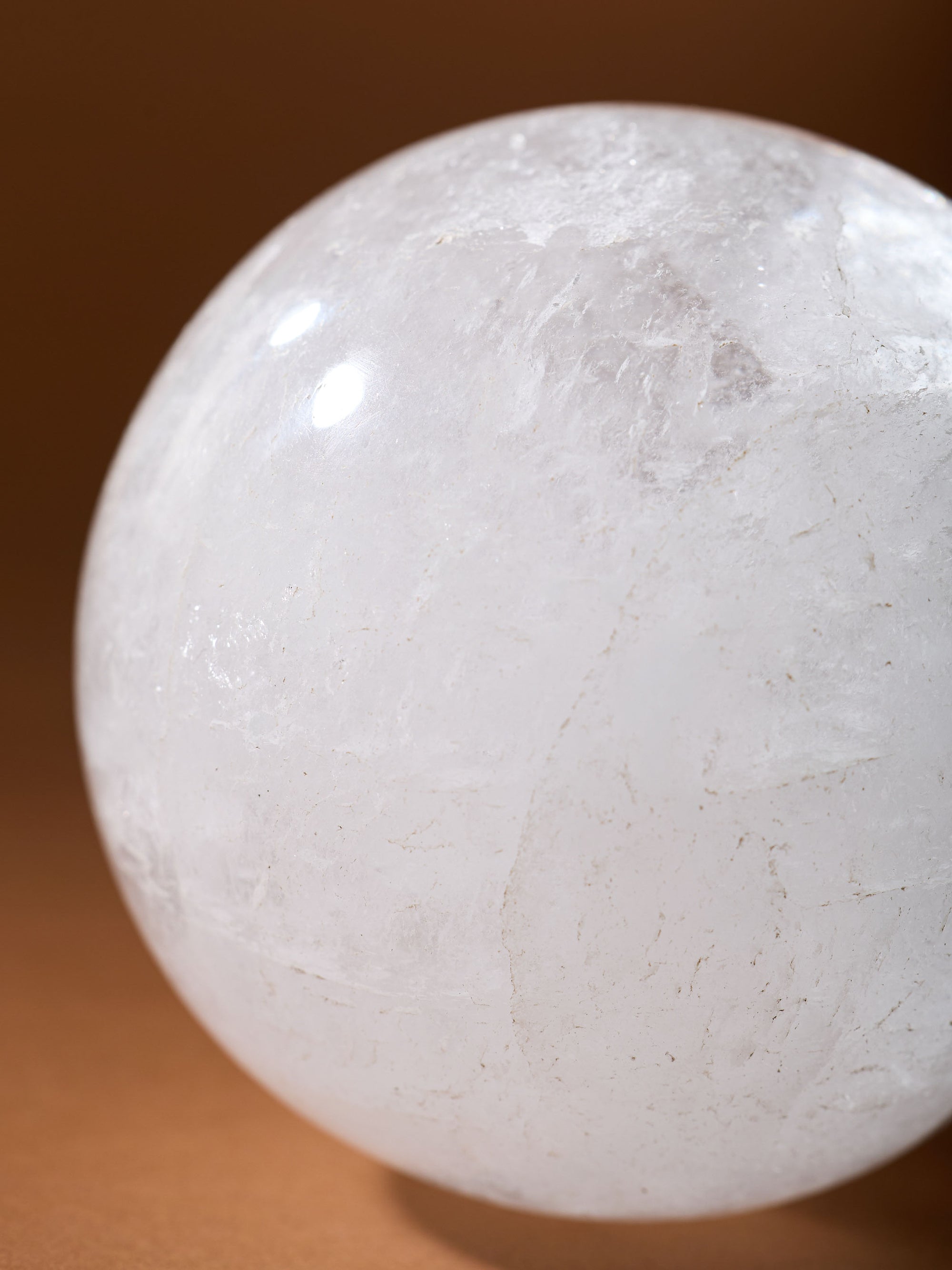 Semi-precious Stone - White Crystal Ball (Large)