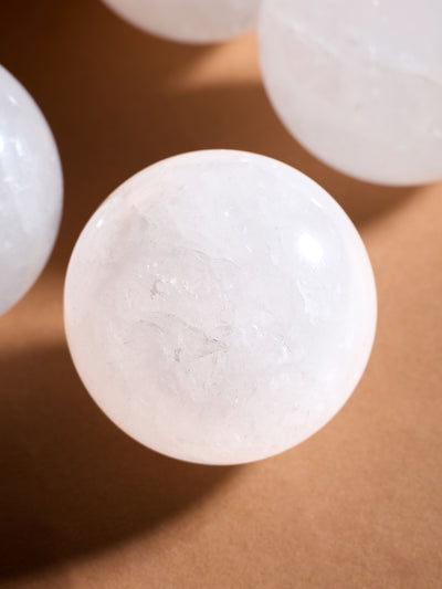 Semi-precious Gemstone - White Crystal Ball (Medium)