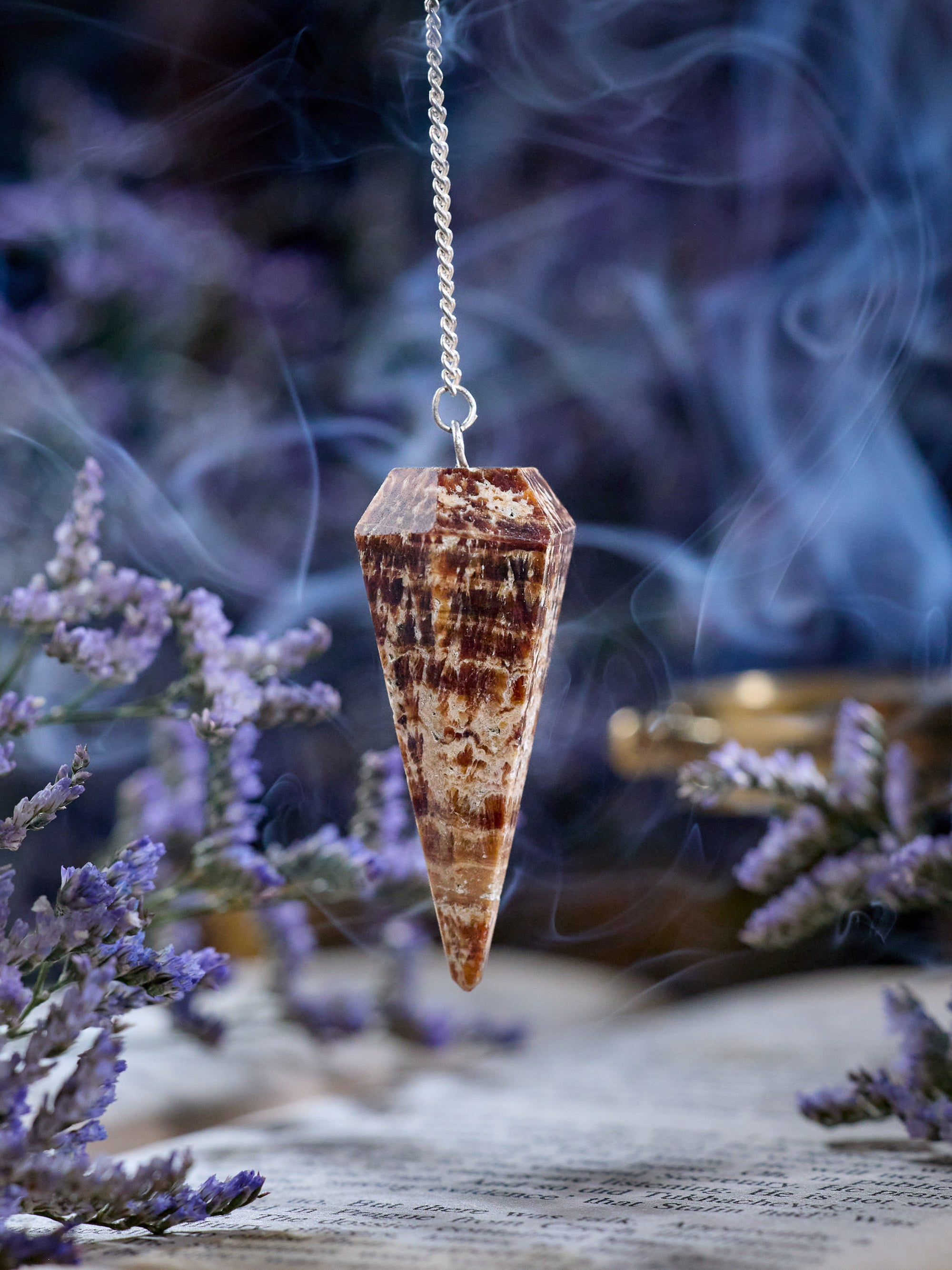 Semi-precious Gemstone - Aragonite Pendulum