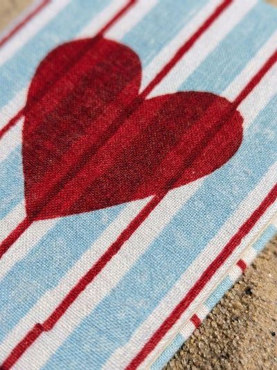 Handcrafted Sustainable A5 Diary Journal Notebook l Handmade Paper l Heart Pop