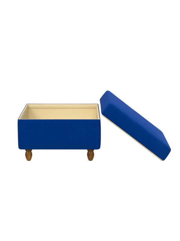 Modern Trunk Storage Ottoman- Royal Blue