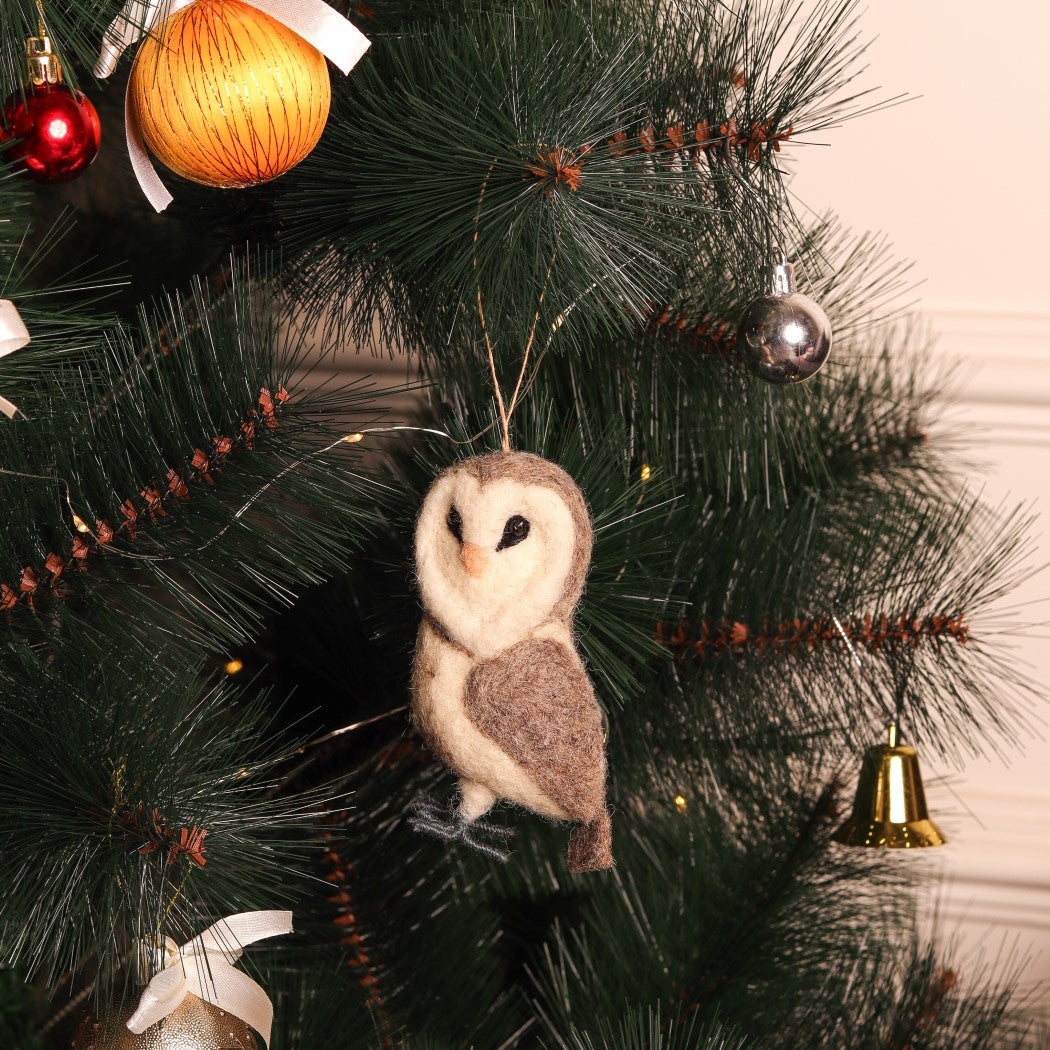 Christmas Hanging Felt Ornaments (Owl + Ram + Penguin)