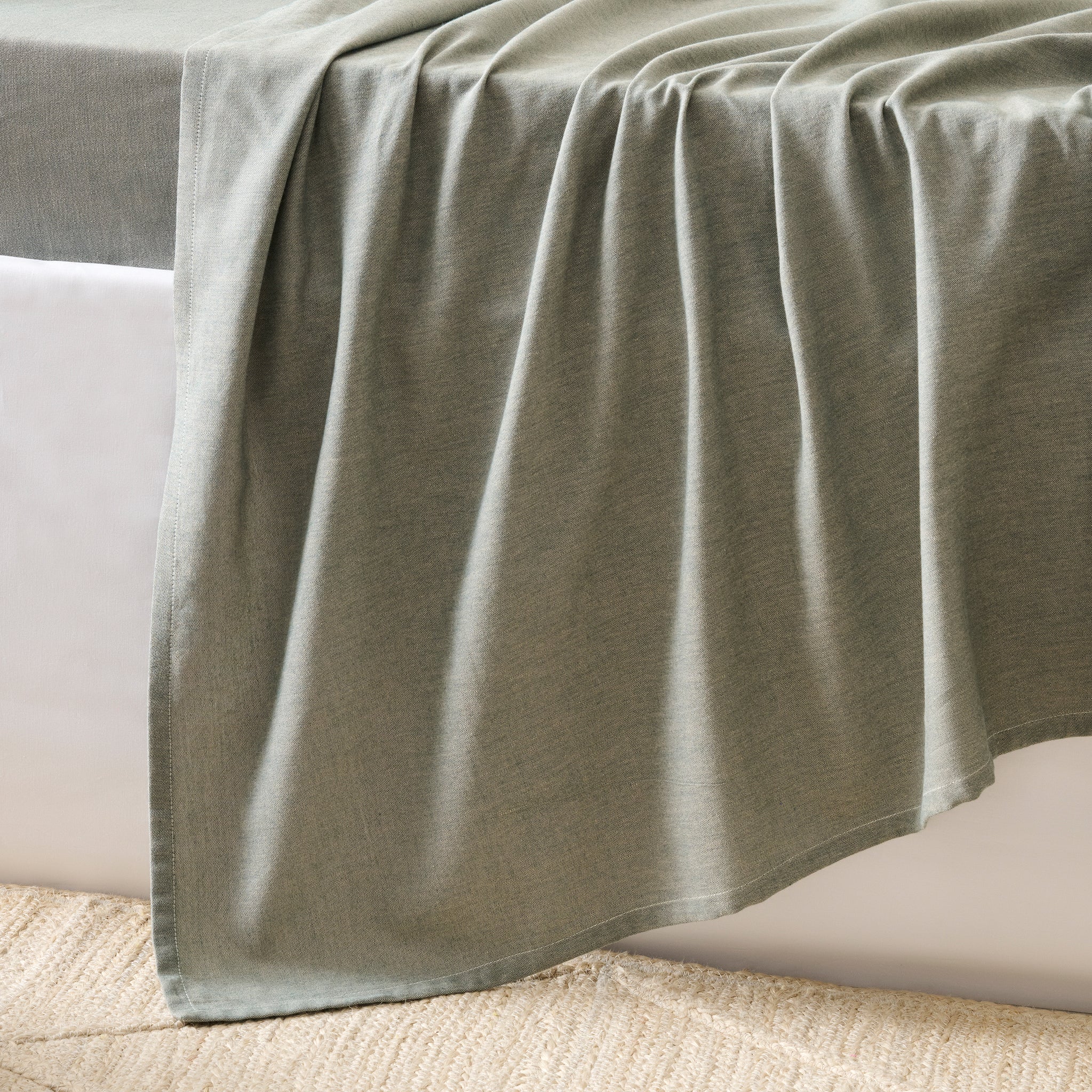 Teal Glaze | Cotton Bamboo | Chambray | Bedsheet