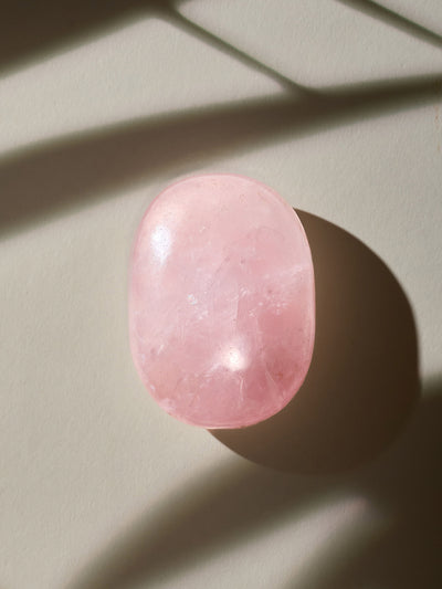 Semi-precious Gemstone - Rose Quartz Palmstone