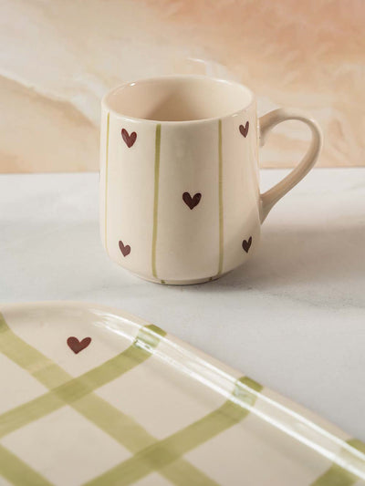 Ceramic Breakfast Set - Lovestruck Red