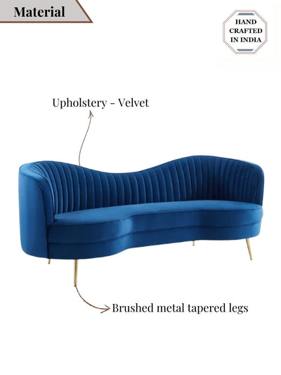 Vermont Upholstered Curved Sofa