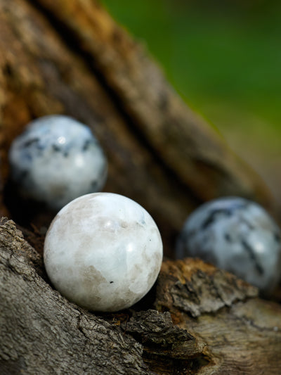 Semi-precious Gemstone - Rainbow Moonstone Sphere