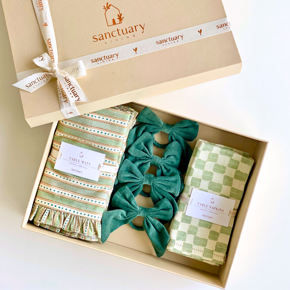 Meadow Fern Gift Set-Mats, Napkins & Napkin Rings