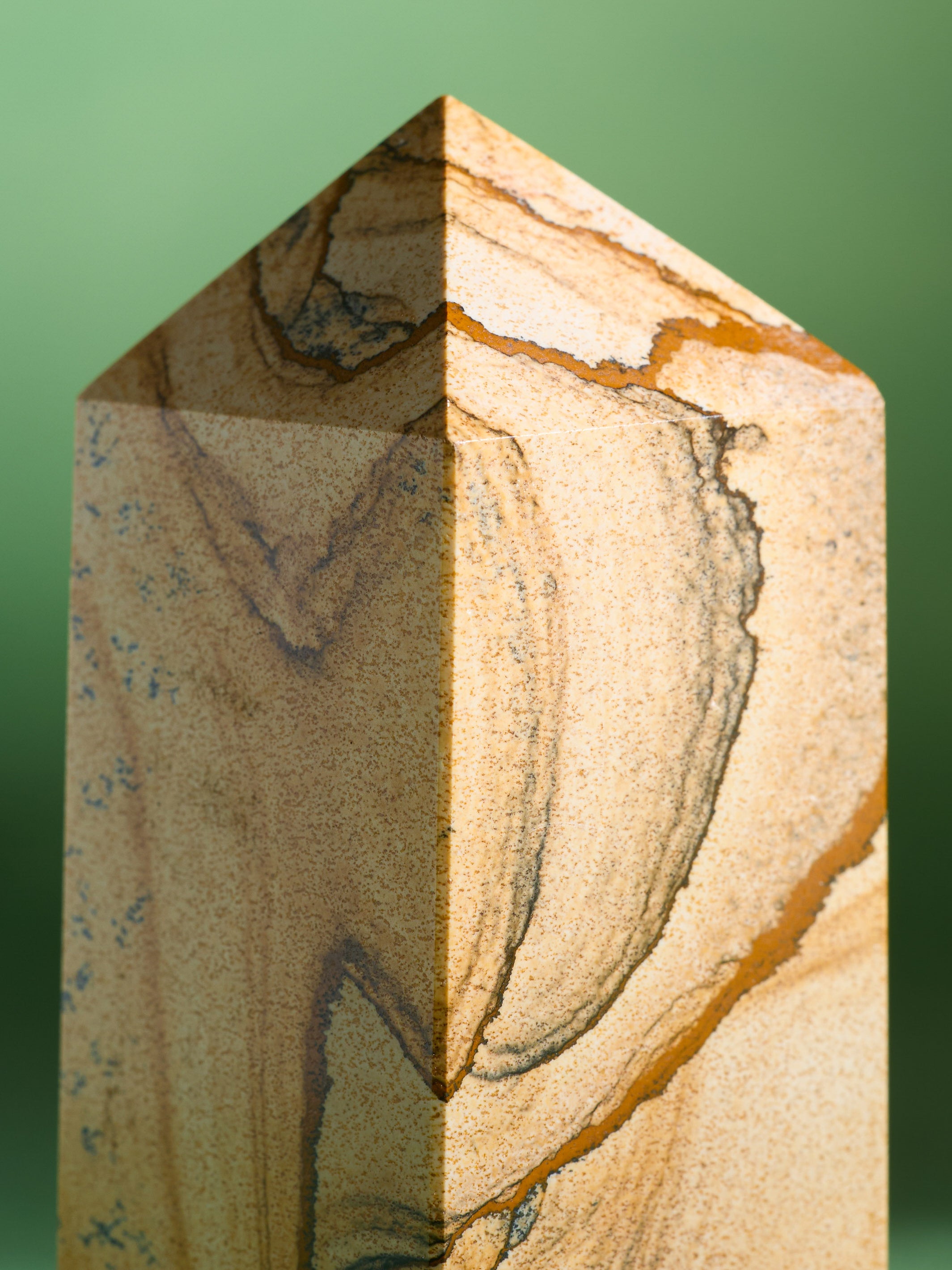 Semi-precious Gemstone - Picture Jasper Tower