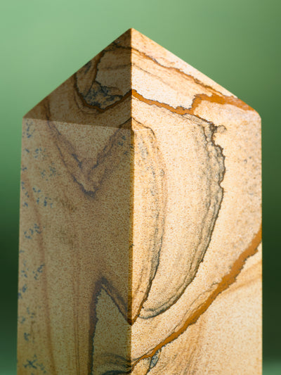 Semi-precious Gemstone - Picture Jasper Tower