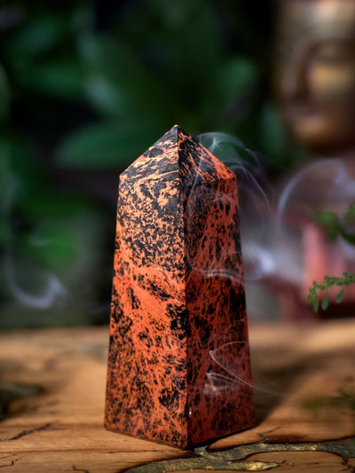 Semi-precious Gemstone - Mahogany Obsidian Tower