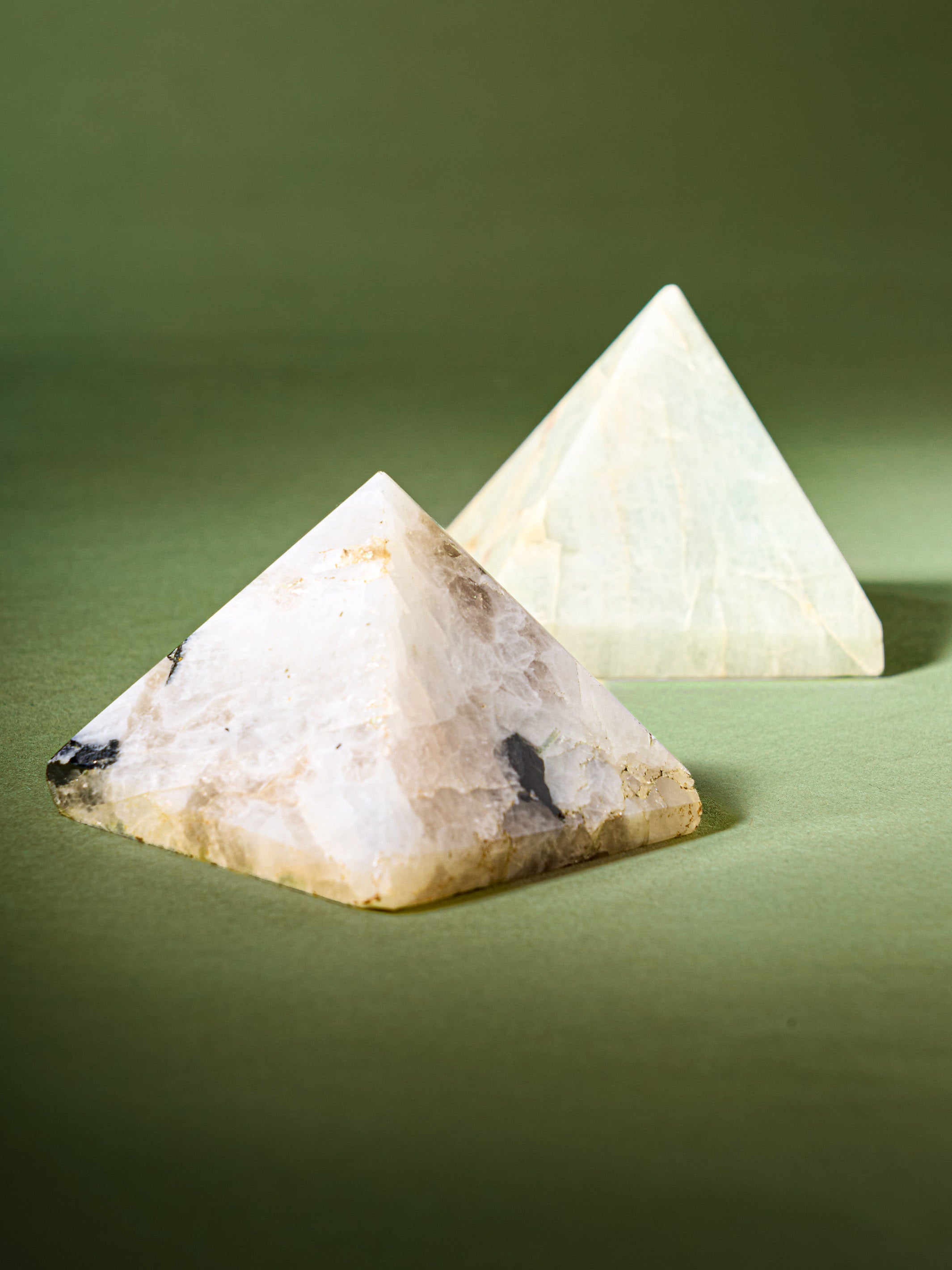 Semi-precious Gemstone - Rainbow Moonstone Pyramid