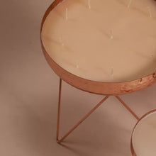 Stardust Rose Gold Hammered Candle Urlis on a stand set of 3