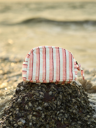 Sustainable Quilted Cotton Travel Pouch | Rosé Classic Organiser