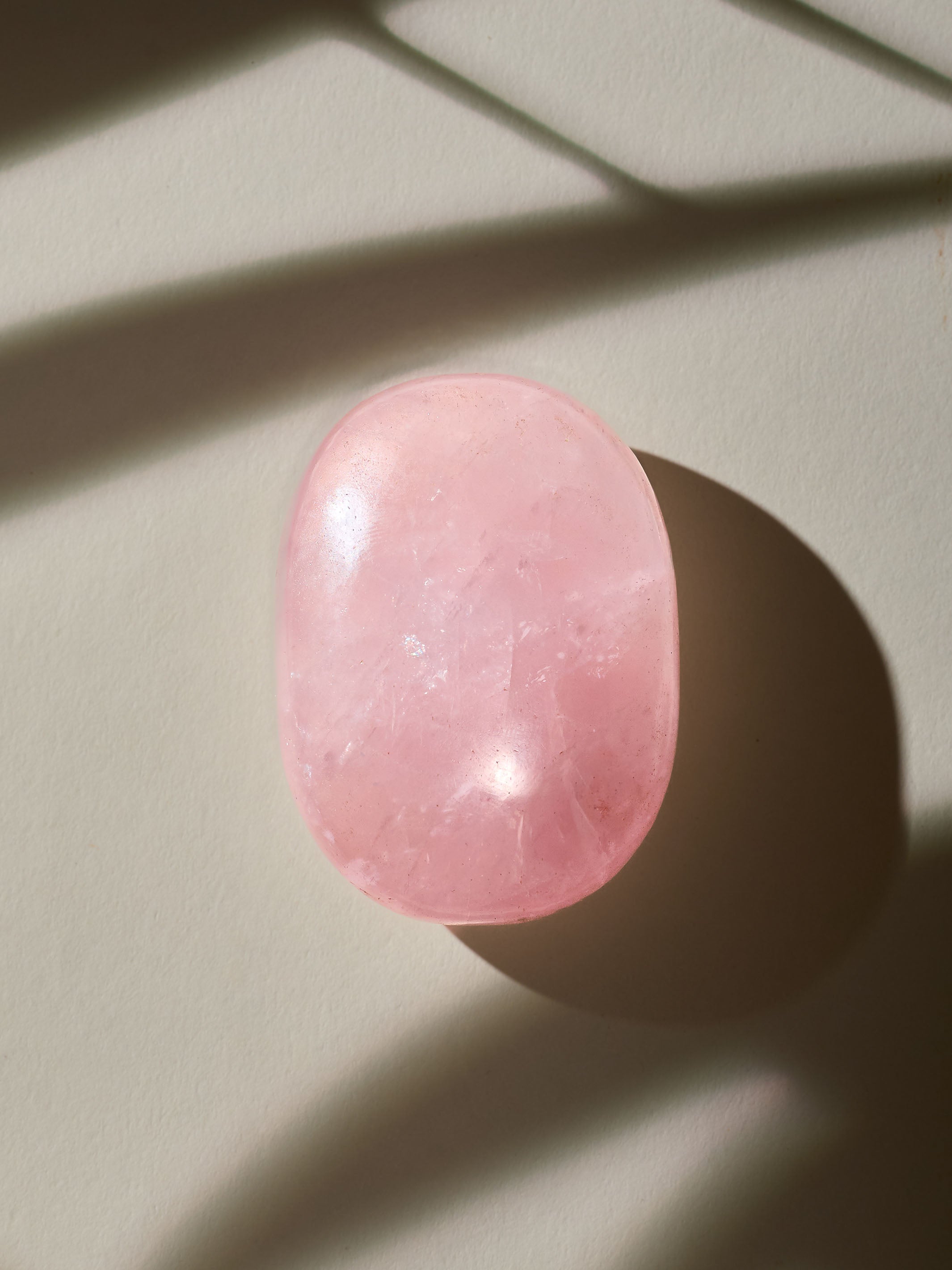 Semi-precious Gemstone - Rose Quartz Palmstone