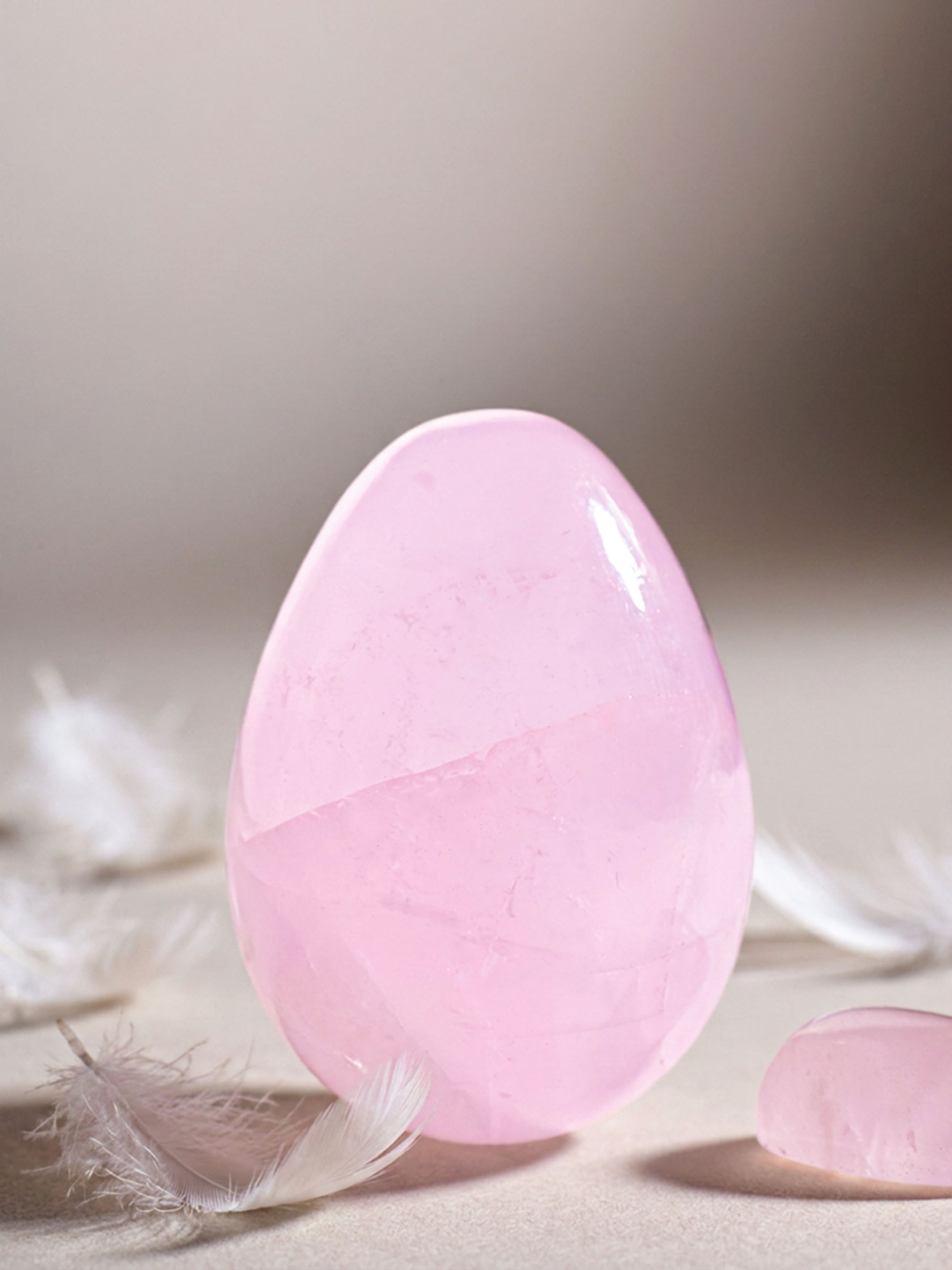 Semi-precious Gemstone - Rose Quartz Egg