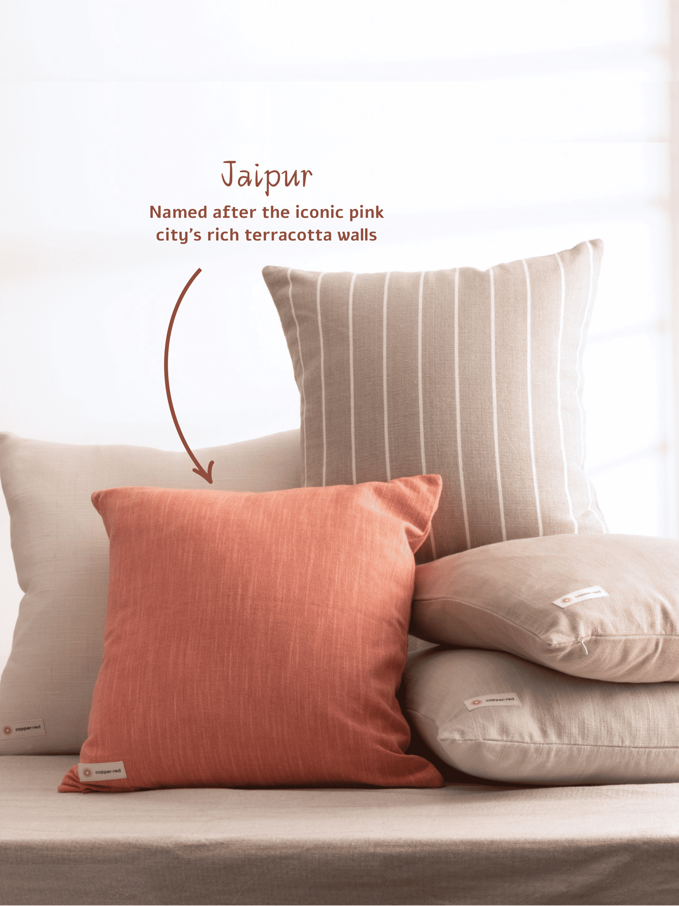 Jaipur Pink Cotton Cushion Cover