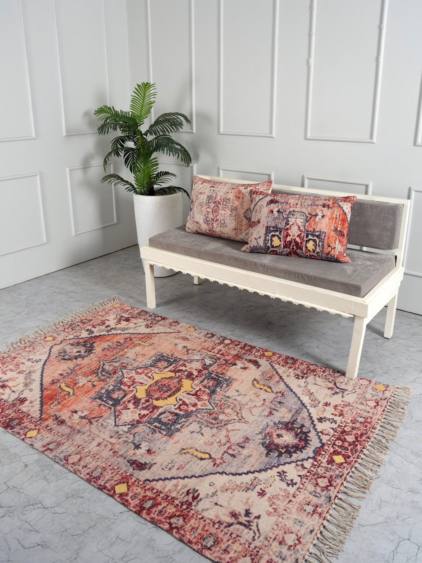 Serenity Bloom Embroidered Rug