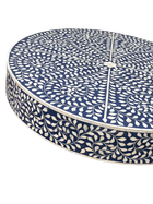 Inlay Blue Round Coffee Table - Cleo