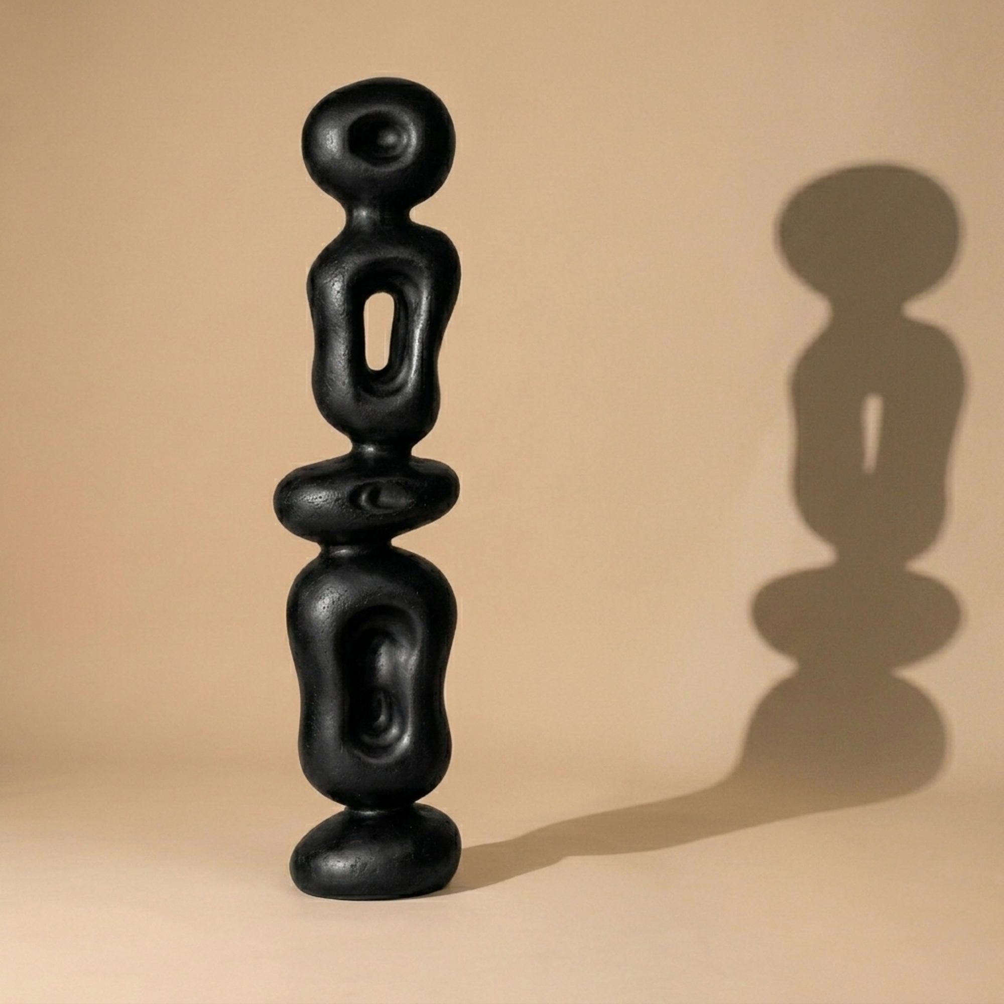 Grande Ren Organic Sculpture - Charcoal