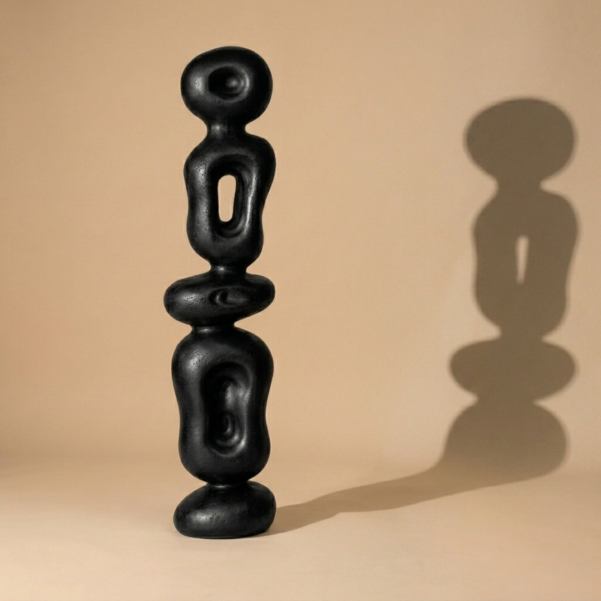 Grande Ren Organic Sculpture - Charcoal