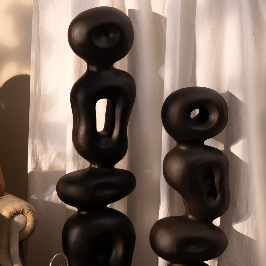 Grande Ren Organic Sculpture - Charcoal
