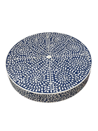 Inlay Blue Round Coffee Table - Cleo