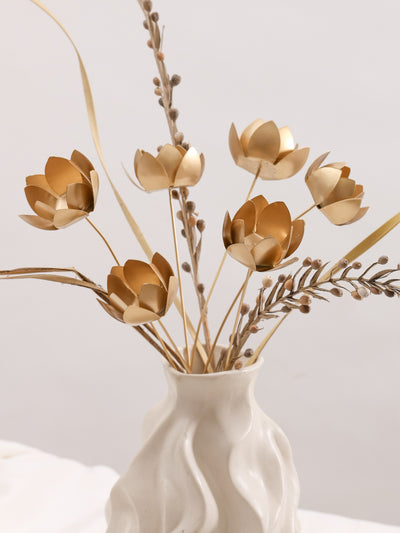 Golden Lotus Blossom Metal Sticks