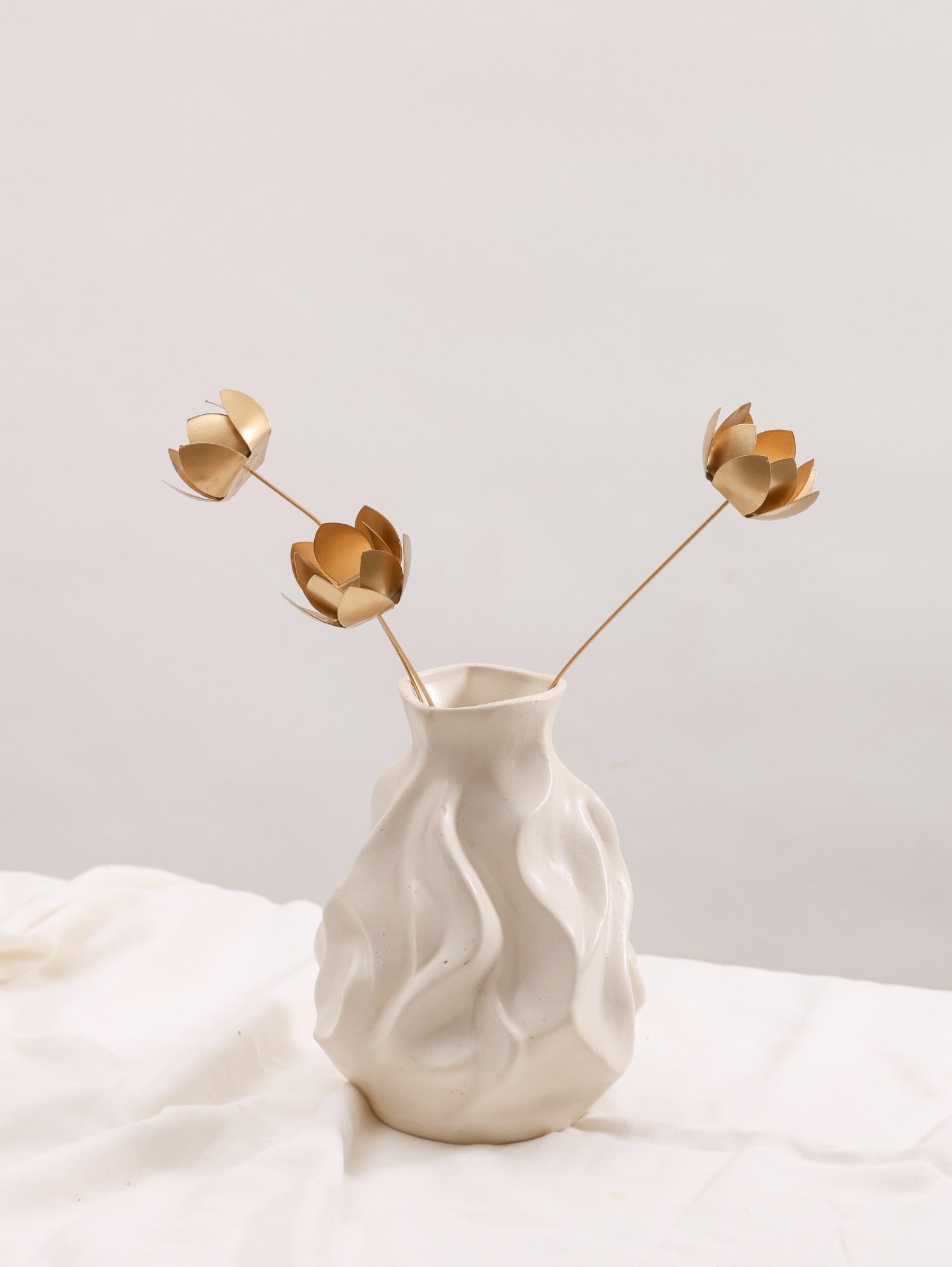 Golden Lotus Blossom Metal Sticks