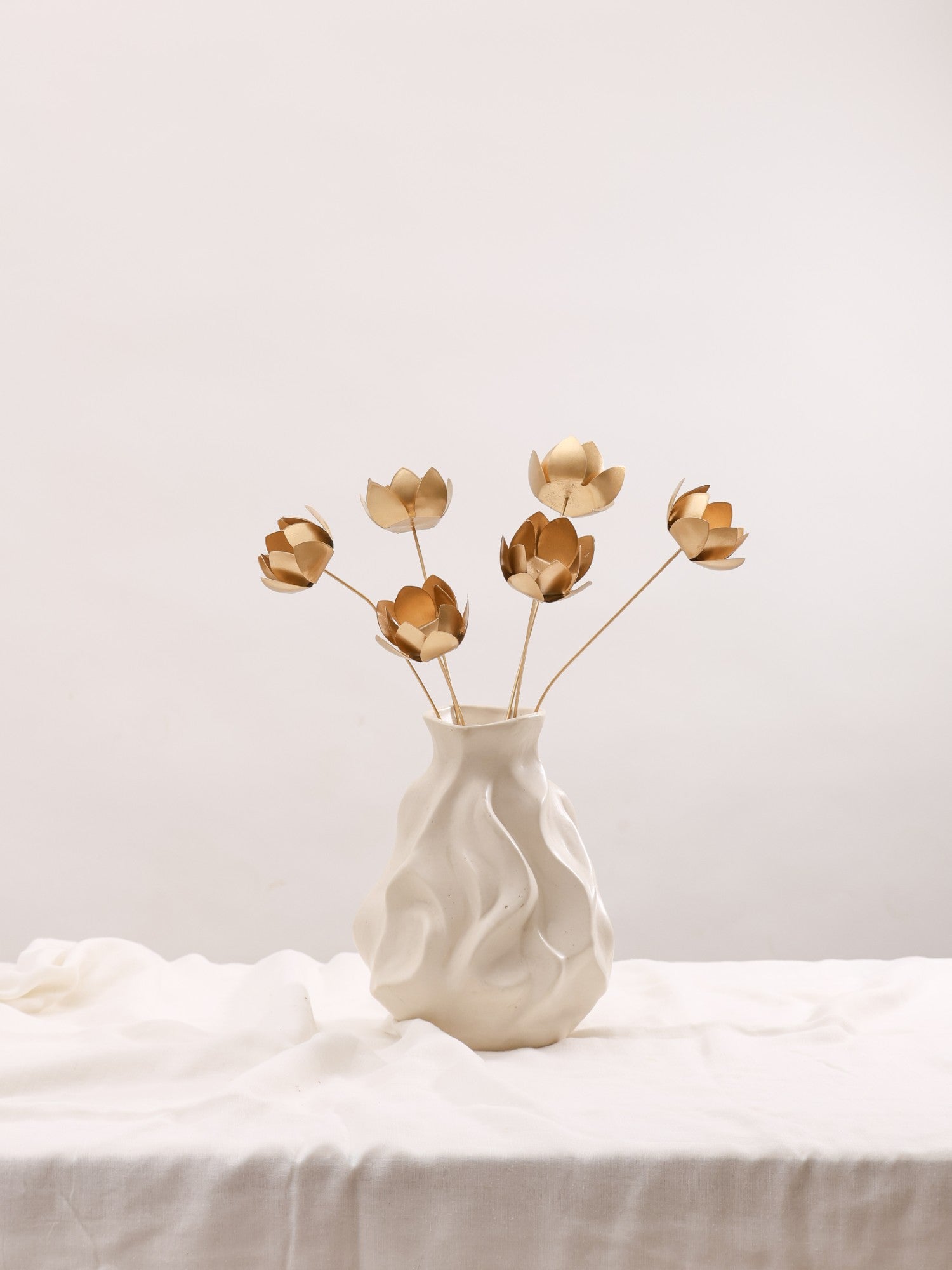 Golden Lotus Blossom Metal Sticks