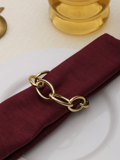 Champagne Gold Metal Chain Link Napkin Ring