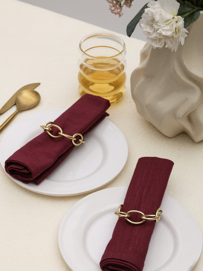 Champagne Gold Metal Chain Link Napkin Ring