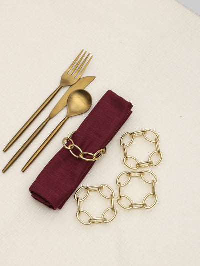 Champagne Gold Metal Chain Link Napkin Ring