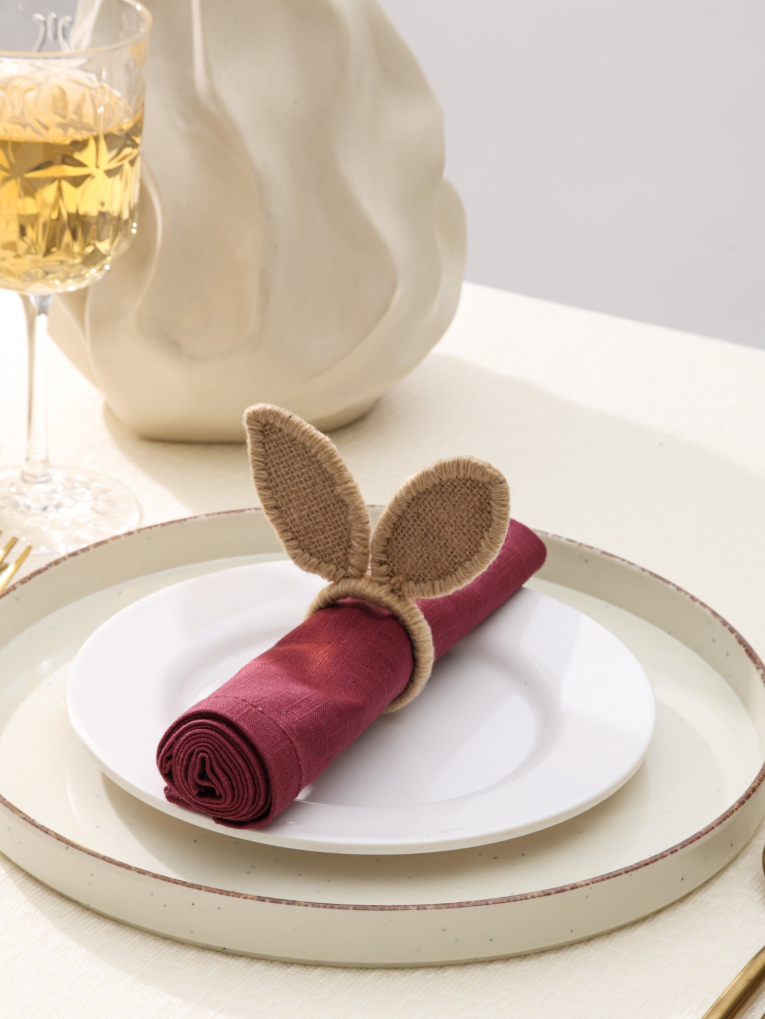 Bunny Ear Jute Napkin Ring
