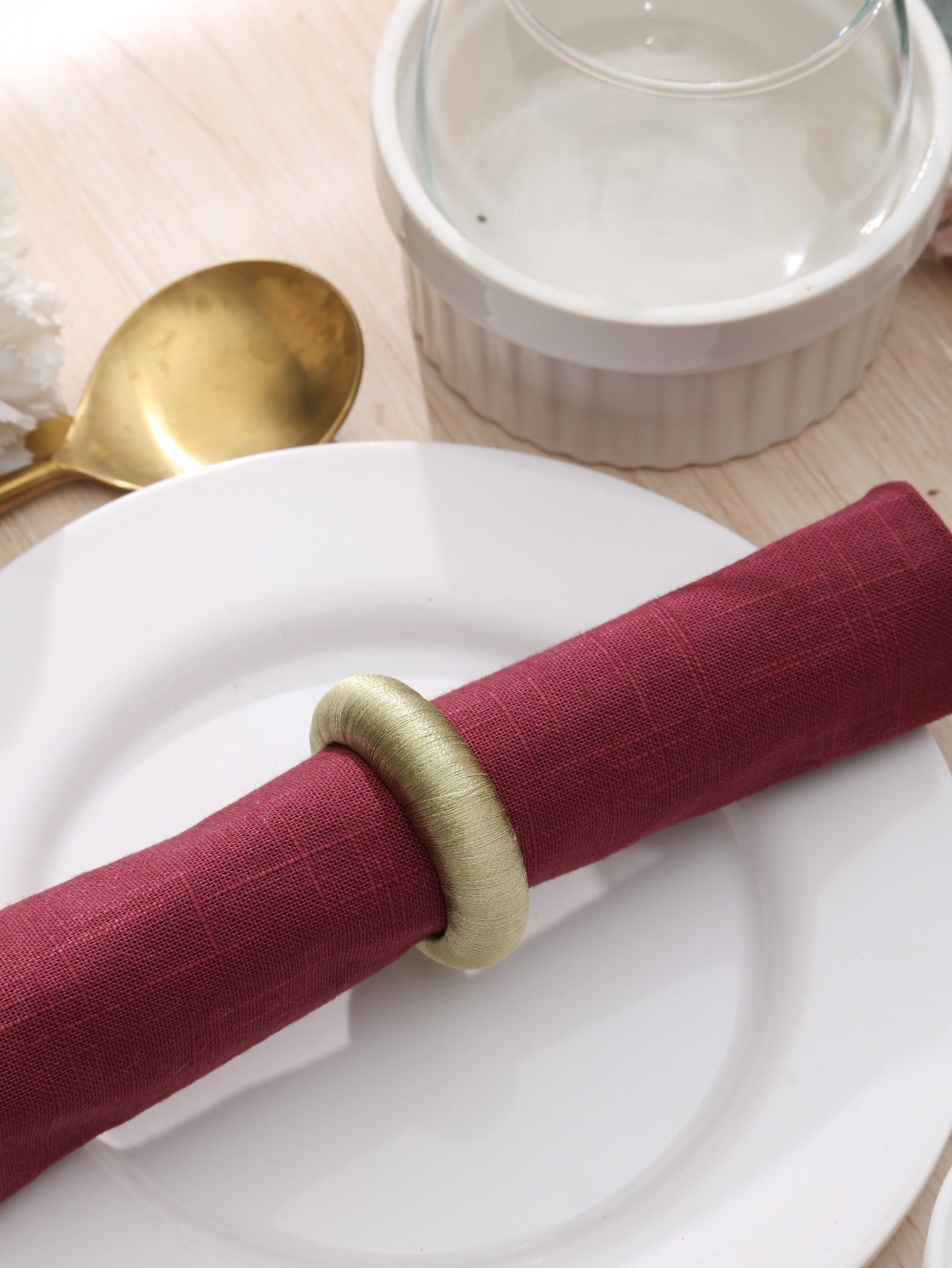 Sage Green Yarn Napkin Ring